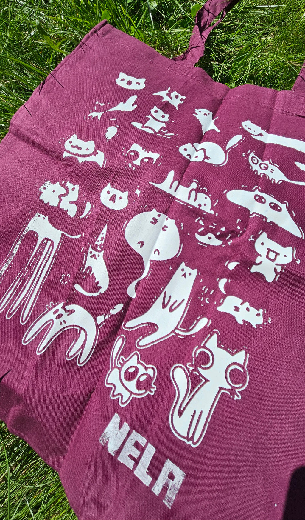 Katzen Stoffbeutel Fehldruck