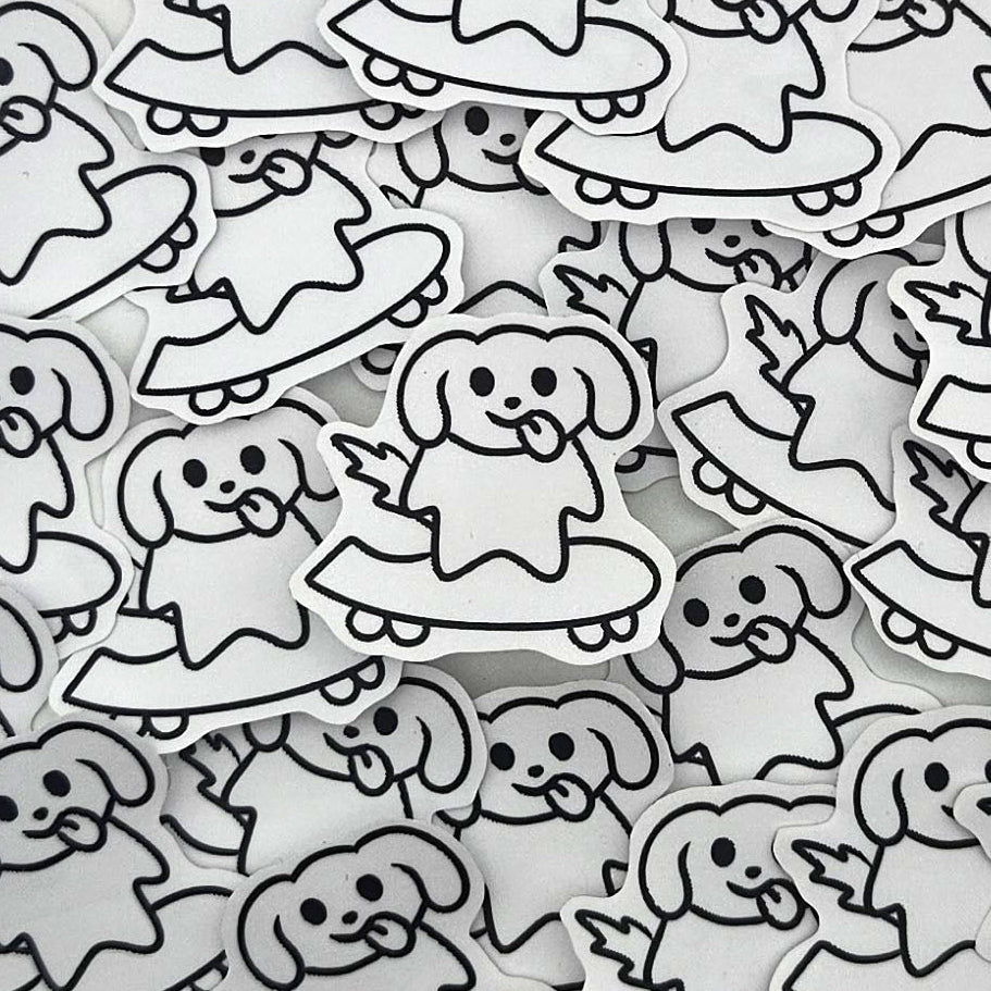 Skateboard Hunde Sticker
