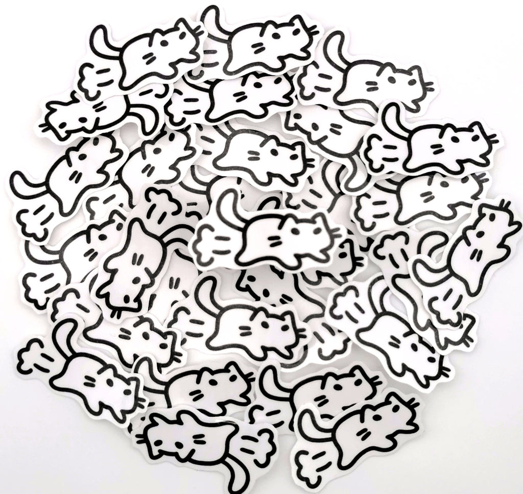 "rennende Katze" Katzen Sticker