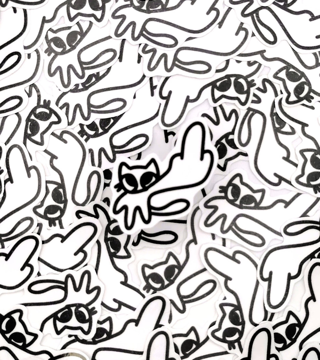 "Mittelfingerkatze" Katzen Sticker