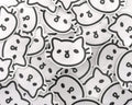 "verschlafene Katze" Katzen Sticker
