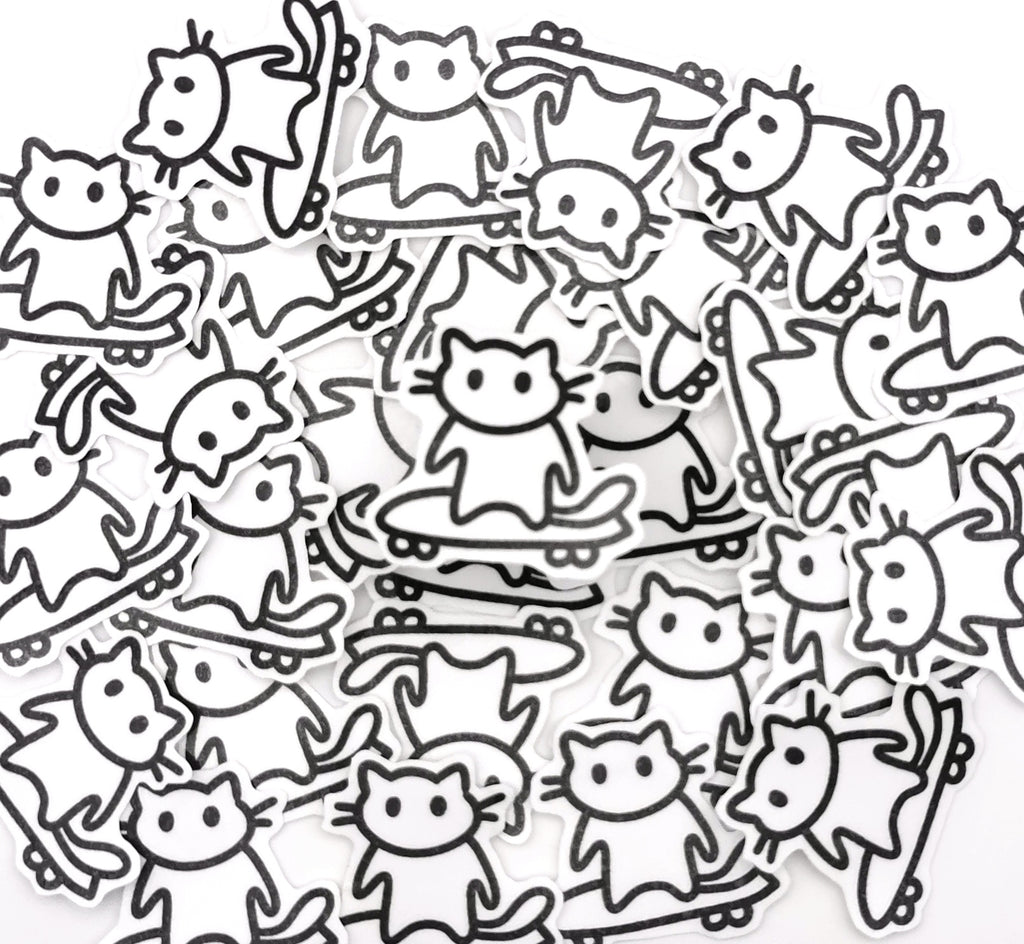 "Skateboardkatze" Katzen Sticker
