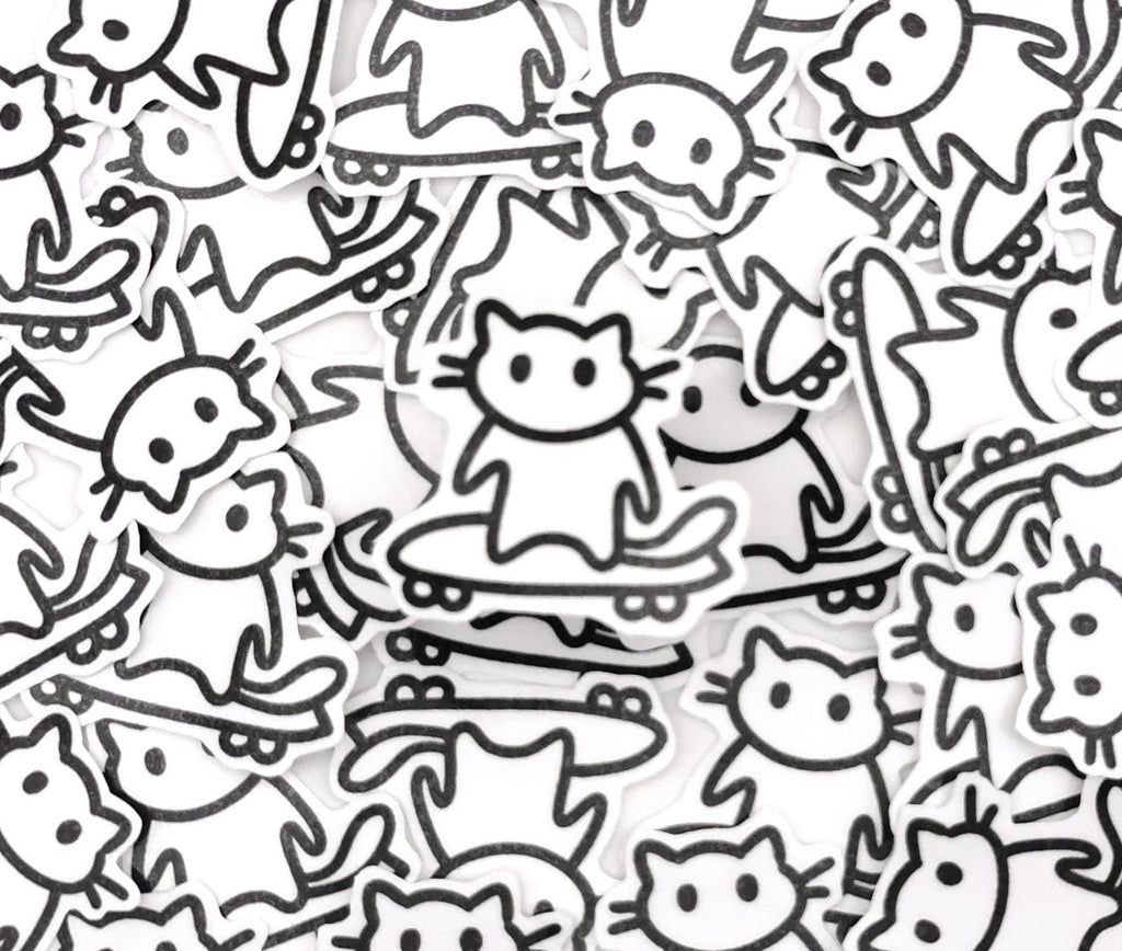 "Skateboardkatze" Katzen Sticker
