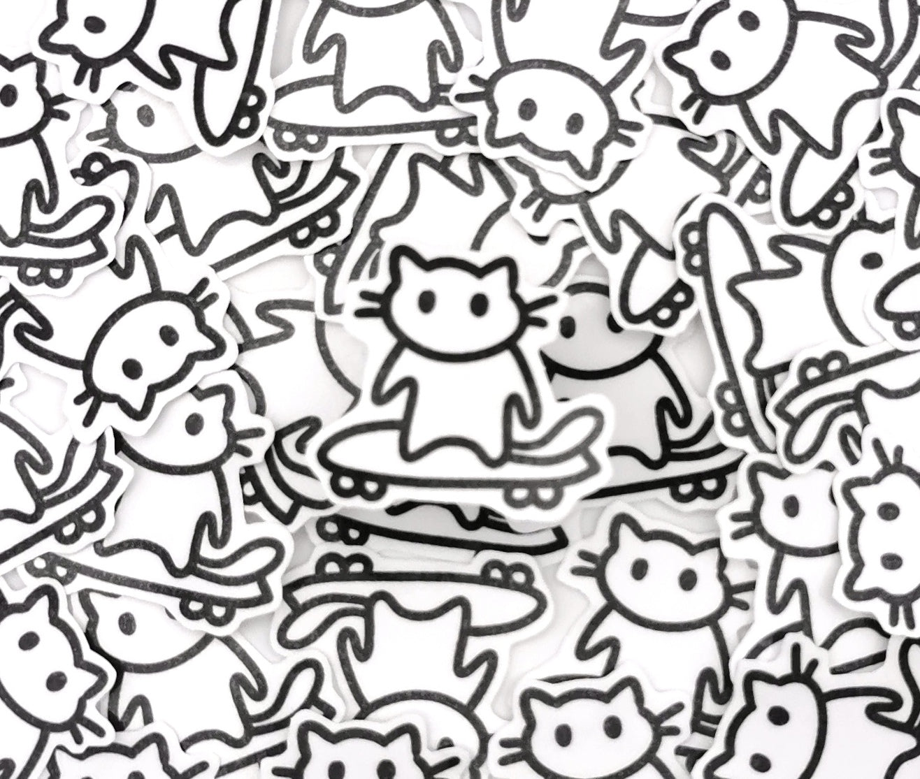 "Skateboardkatze" Katzen Sticker