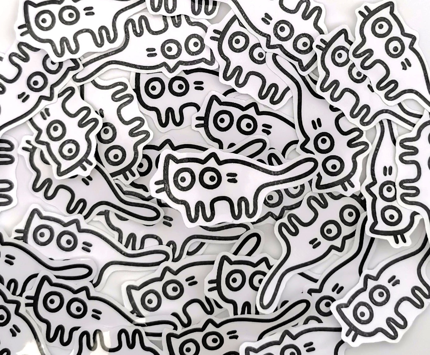 "schielende Katze" Katzen Sticker
