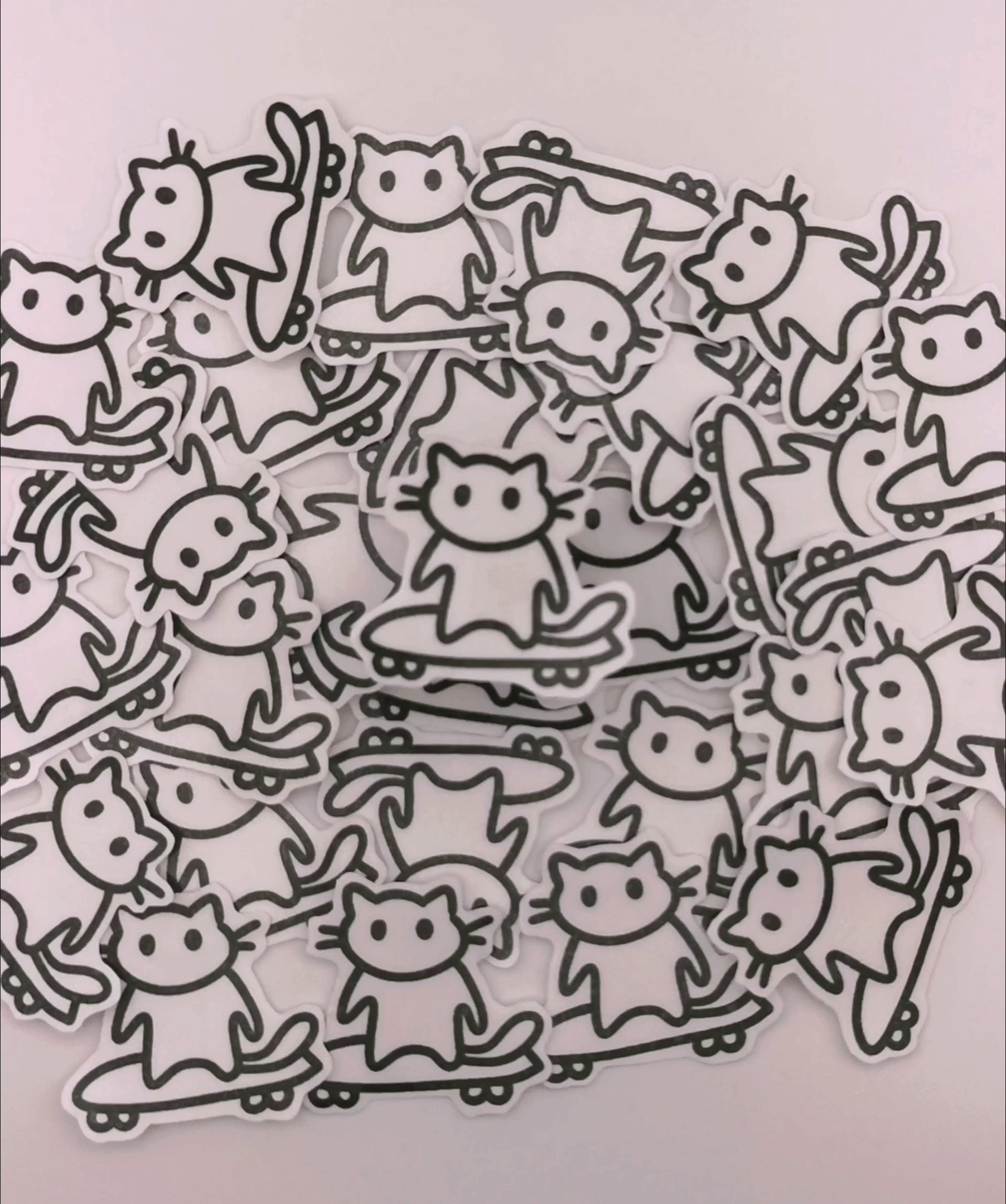 "Skateboardkatze" Katzen Sticker
